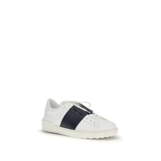 Valentino Garavani Blue Calf Leather Bos Taurus Low Top Sneakers Curated Luxury Accessories by Orvyn