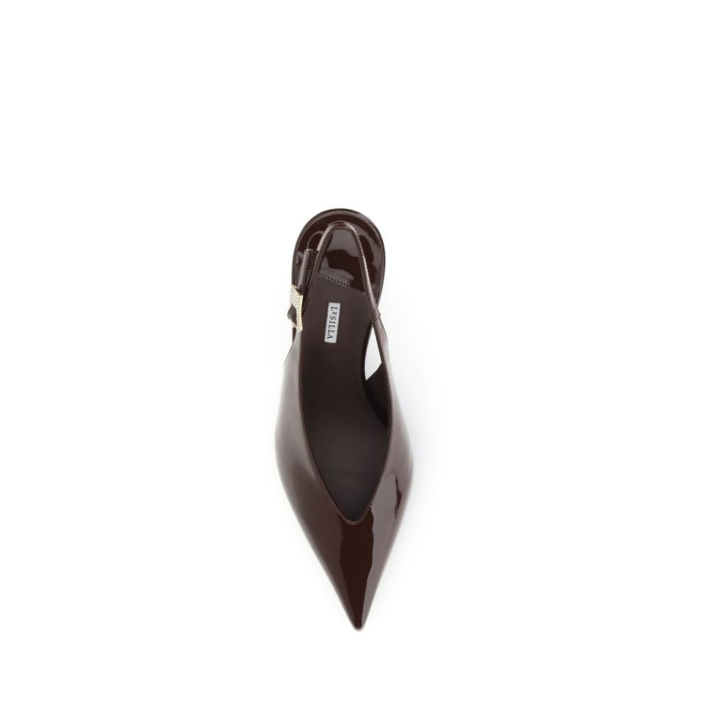 LE SILLA Brown Clivage Décolleté Mini Pumps braun