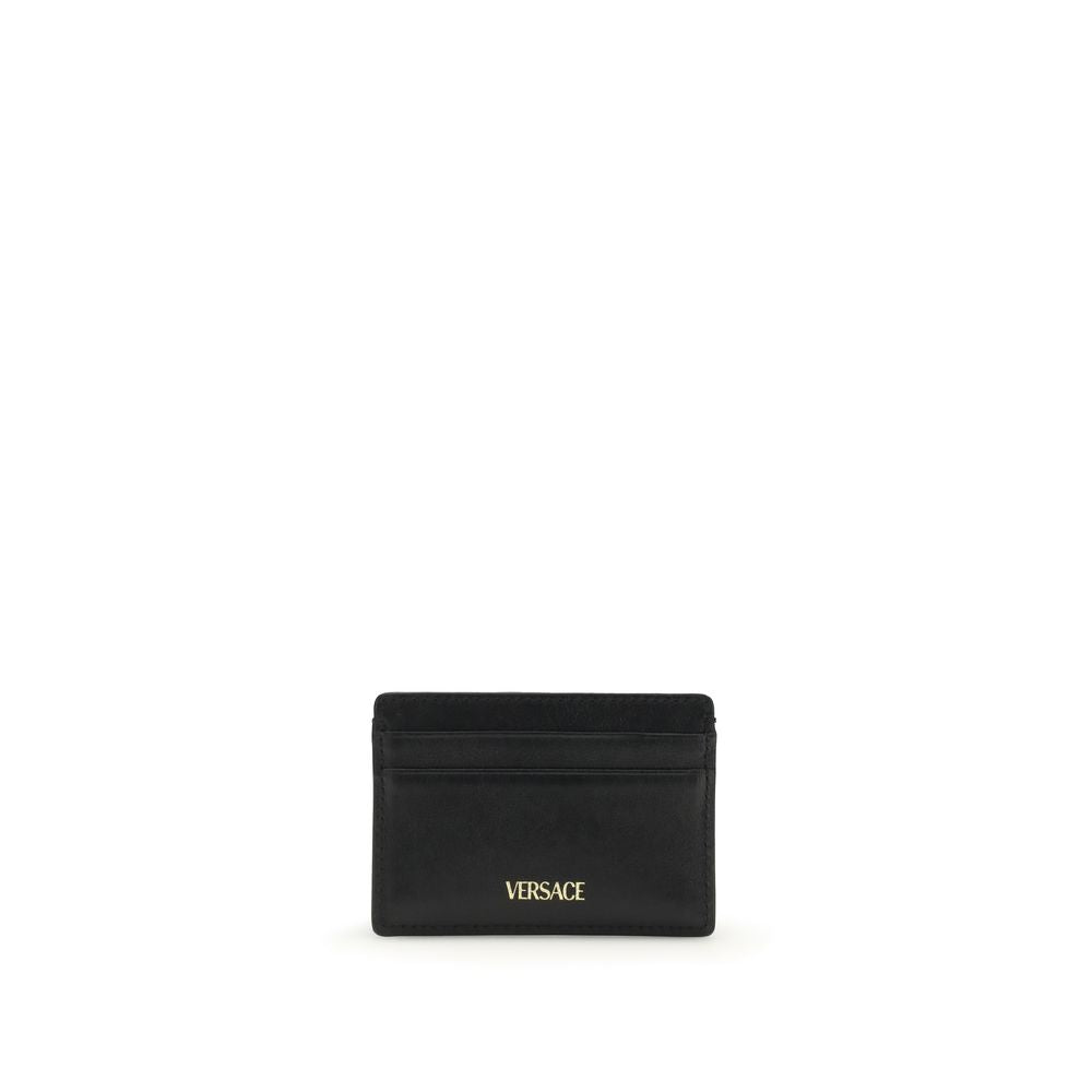 Versace Black Calf Leather Bos Taurus Wallet Curated Luxury Accessories by Orvyn
