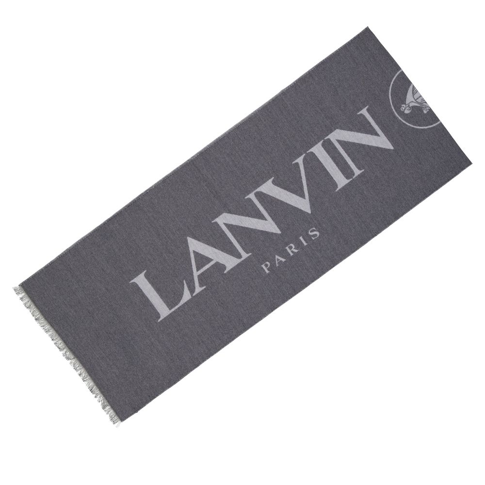 Lanvin Gray Silk Scarf Curated Luxury Accessories by Orvyn