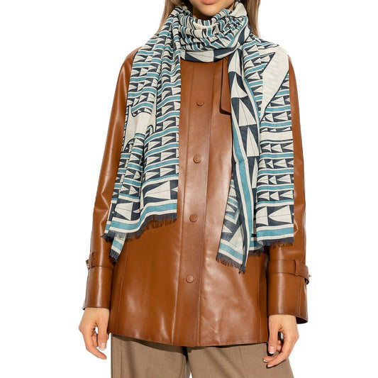 Lanvin Blue Wool Scarf Curated Luxury Accessories by Orvyn
