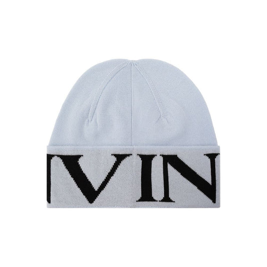 Lanvin Blue Virgin Wool Beanie Curated Luxury Accessories by Orvyn