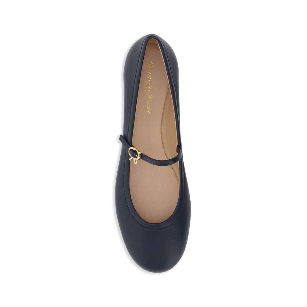 Gianvito Rossi Blue Fabric Ballet Flats Curated Luxury Accessories by Orvyn