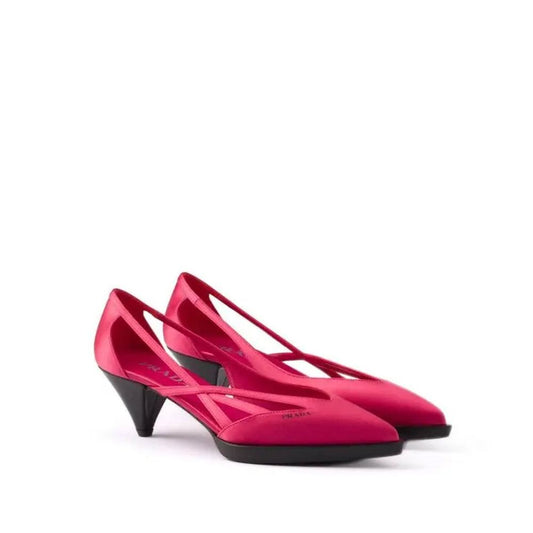 Prada Multicolor Silk Mid Heel Pumps Curated Luxury Accessories by Orvyn