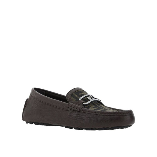 Fendi Brown Calfskin Slip-On Loafers Curated Luxury Accessories by Orvyn