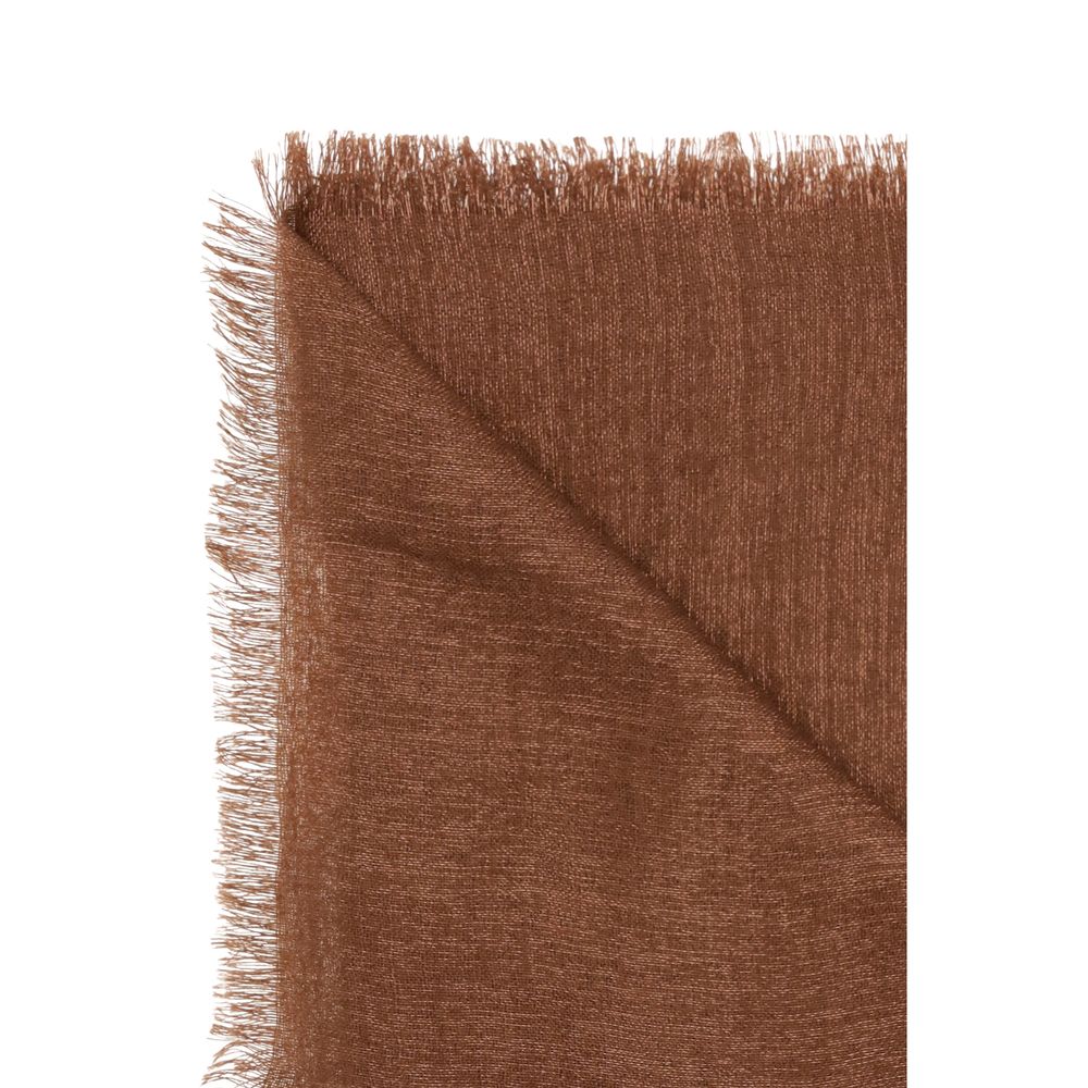 Brunello Cucinelli Brown Cashmere Scarf Curated Luxury Accessories by Orvyn
