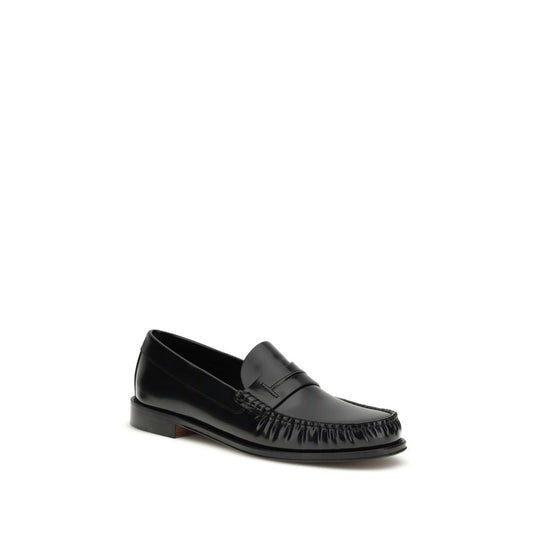 Tom Ford Black Calf Leather Bos Taurus Slip-On Loafers Curated Luxury Accessories by Orvyn