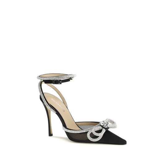 MACH & MACH Black Silk High Heel Pumps Curated Luxury Accessories by Orvyn