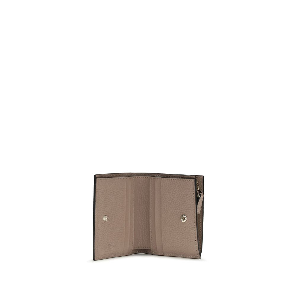 Valentino Garavani Gray Calf Leather Bos Taurus Wallet Curated Luxury Accessories by Orvyn