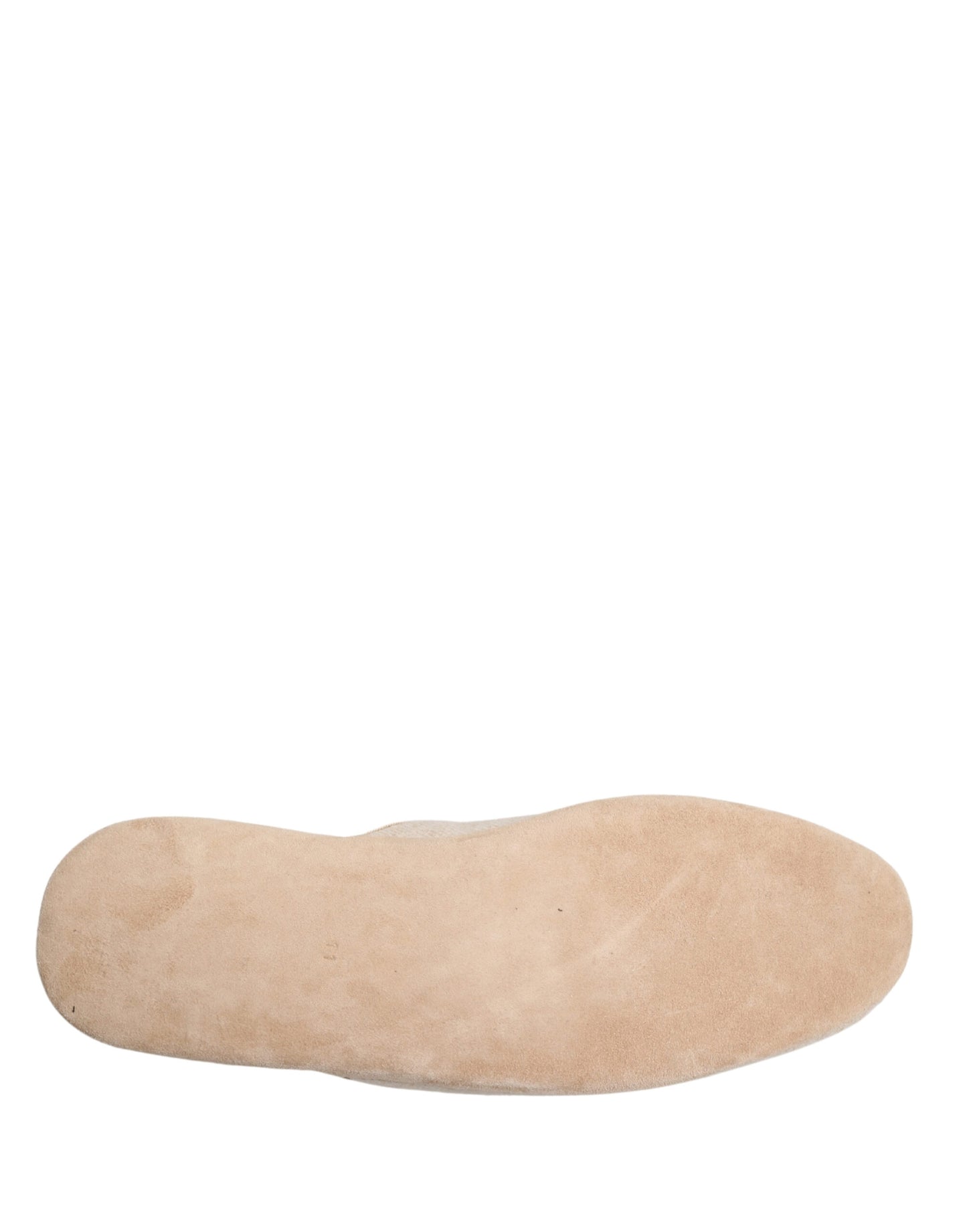 Dolce & Gabbana Beige Shetland Wool Red Quilted Slippers Shoes Curated Luxury Accessories by Orvyn