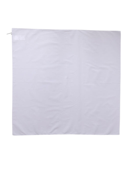 Dolce & Gabbana White Cotton Wrap Square Shawl Stole 71cm x 70cm Scarf Curated Luxury Accessories by Orvyn
