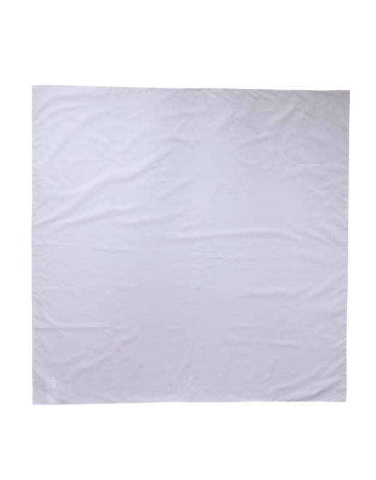 Dolce & Gabbana White Cotton Wrap Square Shawl Stole 91cm x 90cm Scarf Curated Luxury Accessories by Orvyn
