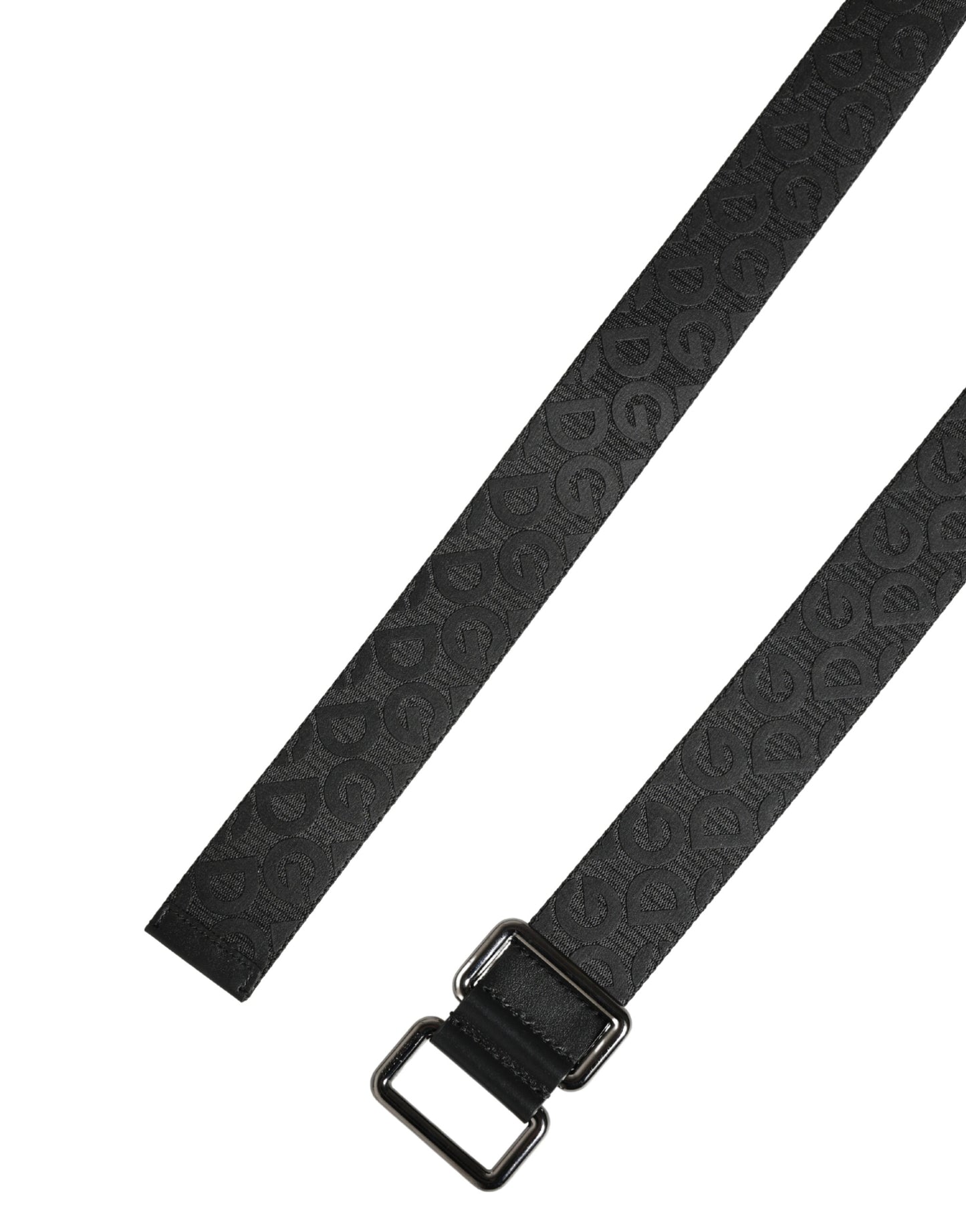 Dolce & Gabbana Black Logo Monogram Silver Metal Buckle Belt Curated Luxury Accessories by Orvyn