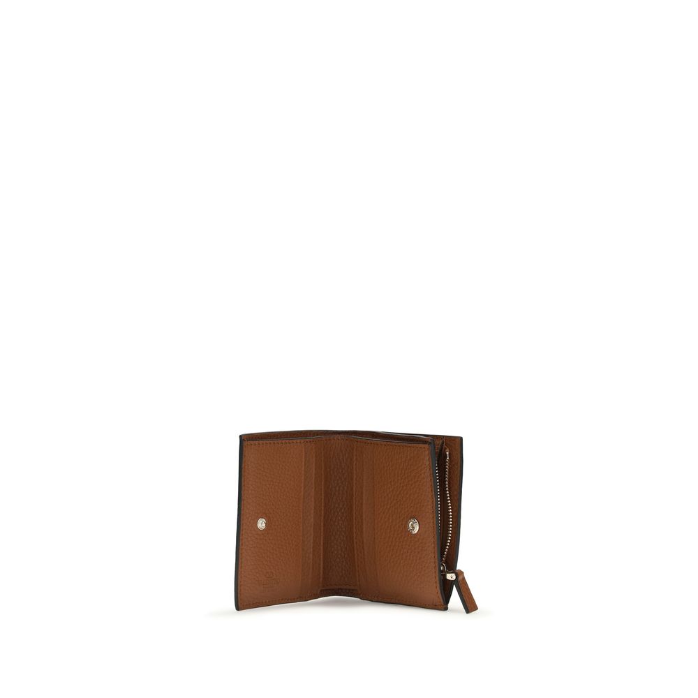Valentino Garavani Brown Calf Leather Bos Taurus Wallet Curated Luxury Accessories by Orvyn