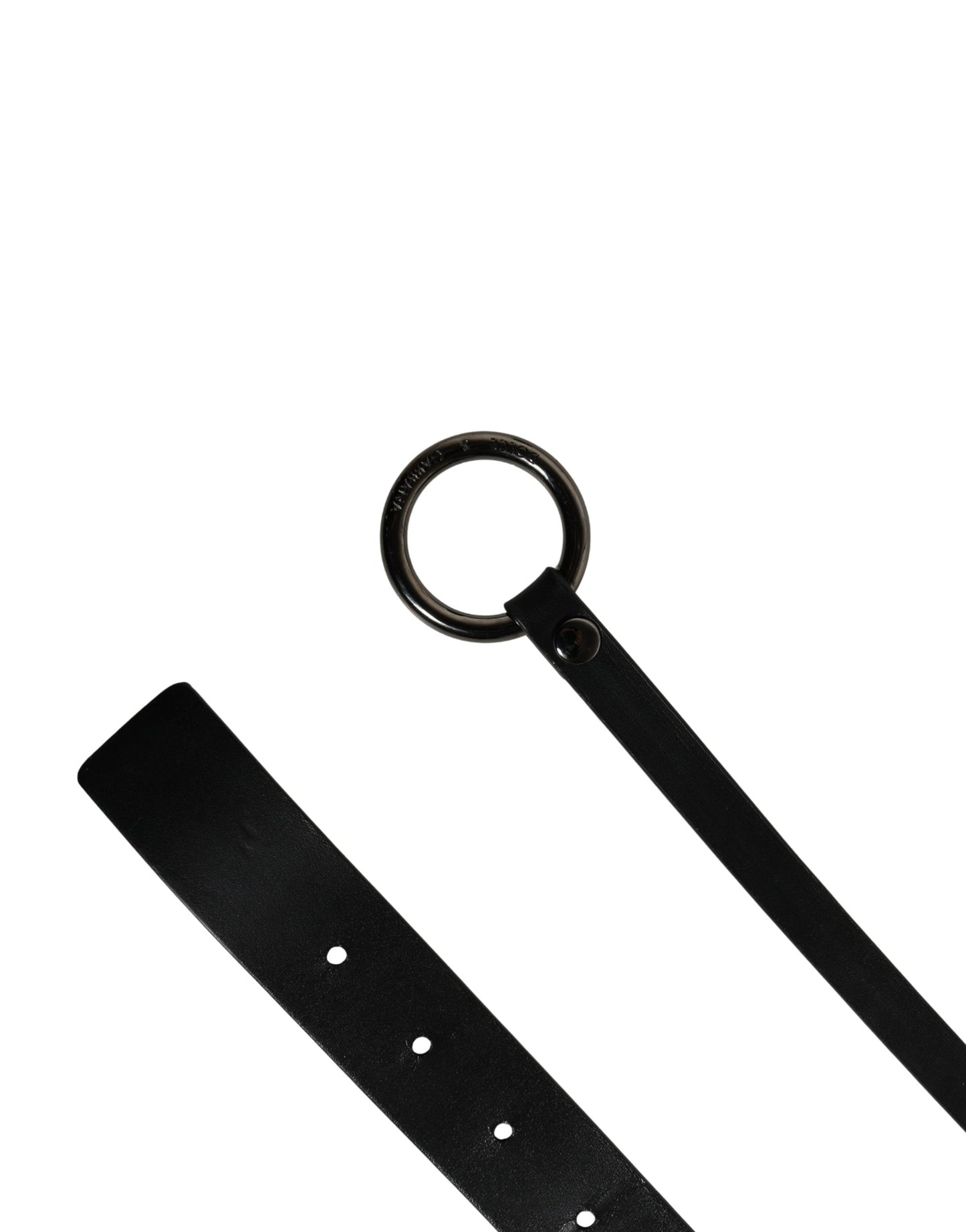 Dolce & Gabbana Men Black Calfskin Leather Metal Buckle Belt Curated Luxury Accessories by Orvyn