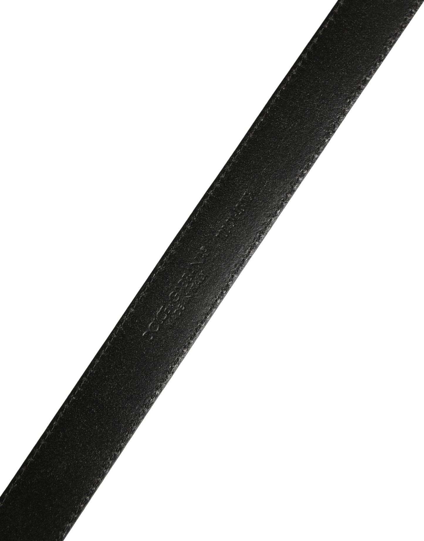 Dolce & Gabbana Men Black Calf Leather Logo Metal Buckle Belt Curated Luxury Accessories by Orvyn