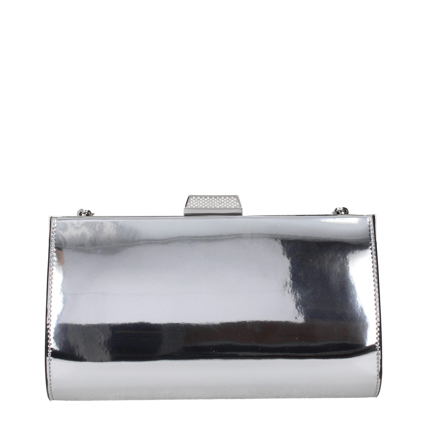 Jimmy Choo Gray Leather Clutch Bag Curated Luxury Accessories by Orvyn