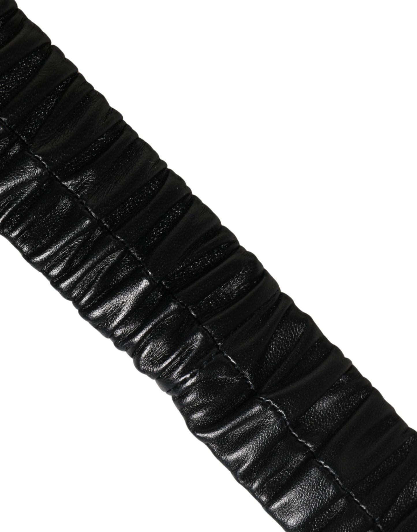 Dolce & Gabbana Black Leather Gold Heart Metal Buckle Belt Curated Luxury Accessories by Orvyn