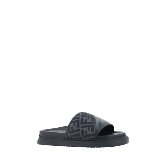Fendi Gray Fabric Sandals Curated Luxury Accessories by Orvyn