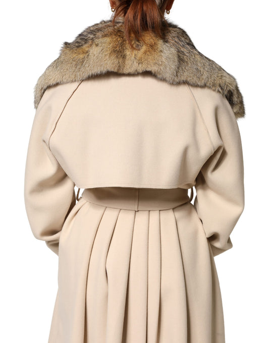 Dolce & Gabbana Brown Fur Shoulder Collar Neck Wrap Scarf Curated Luxury Accessories by Orvyn