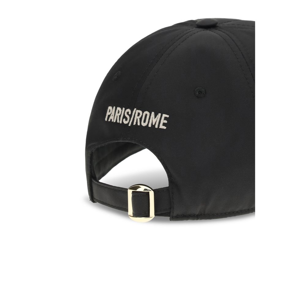 Valentino Garavani Black Cotton Cap (Baseball Hat) Curated Luxury Accessories by Orvyn
