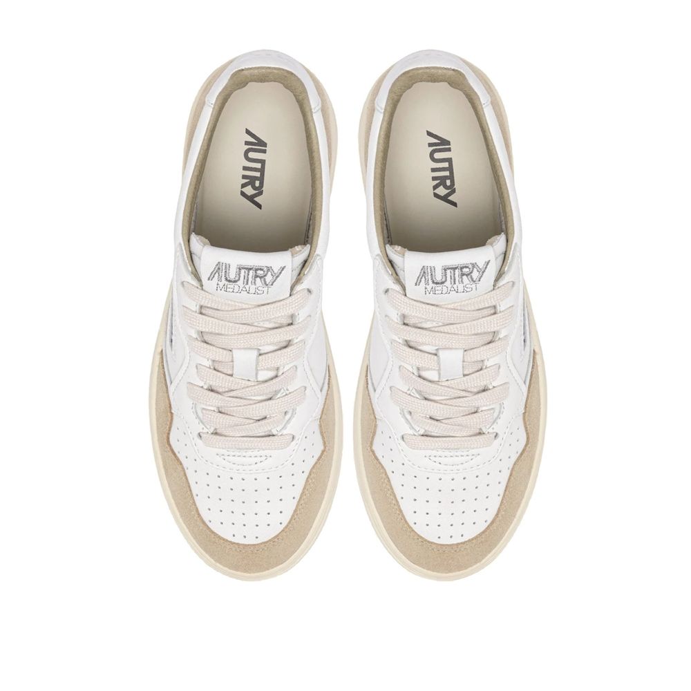 Autry White 'Low Top' Micro Sneakers weiss