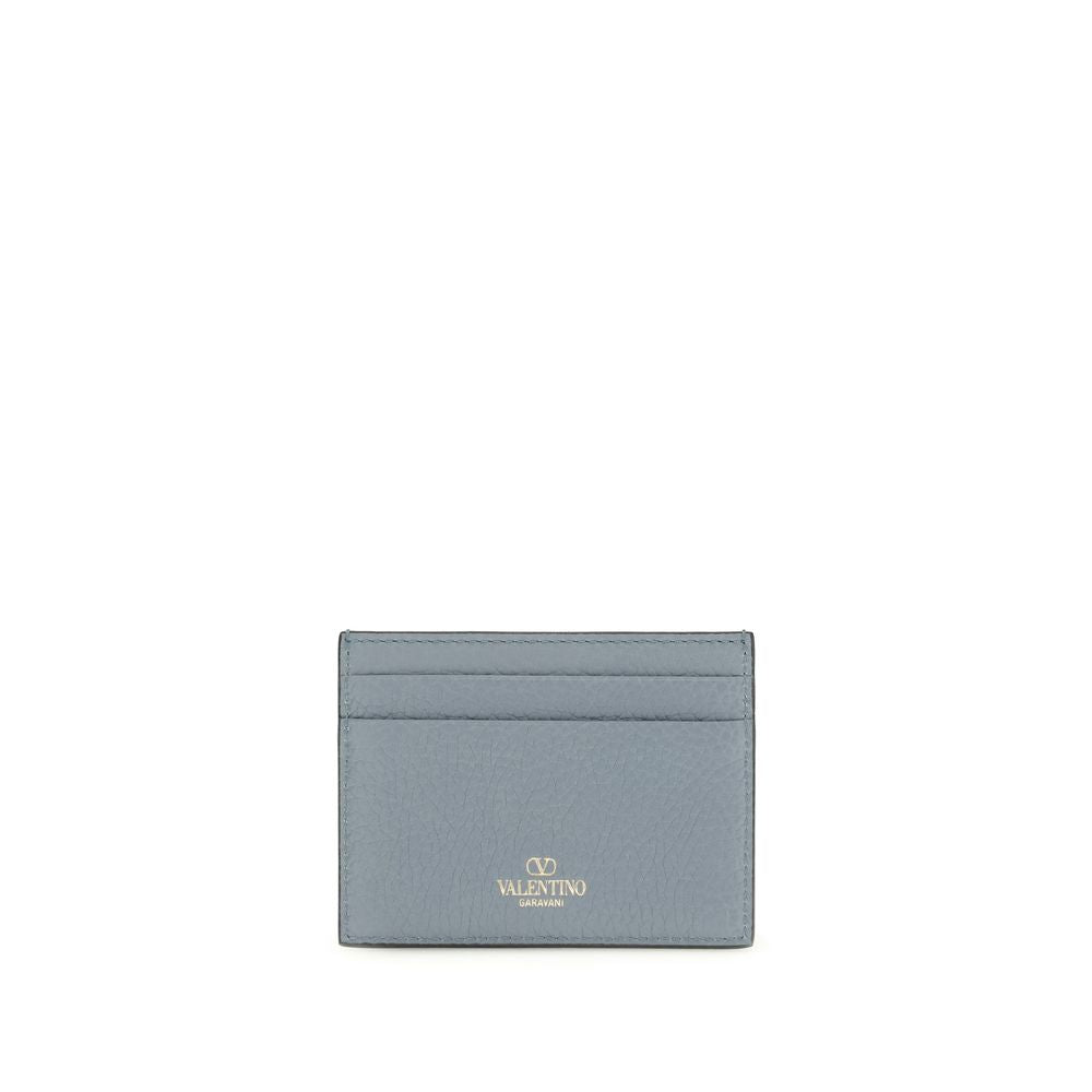 Valentino Garavani Blue Calf Leather Bos Taurus Wallet Curated Luxury Accessories by Orvyn