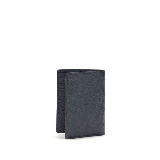 Valentino Garavani Blue Calf Leather Bos Taurus Wallet Curated Luxury Accessories by Orvyn