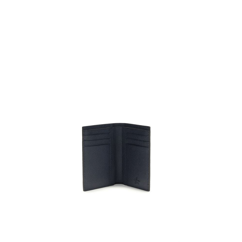 Valentino Garavani Blue Calf Leather Bos Taurus Wallet Curated Luxury Accessories by Orvyn