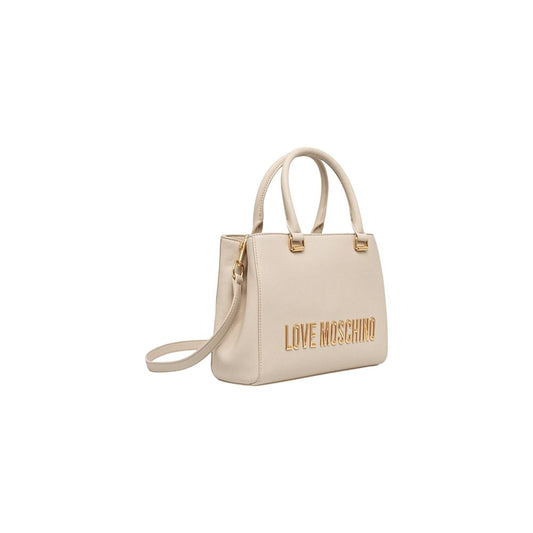 Love Moschino Beige Polyethylene Handbag Curated Luxury Accessories by Orvyn