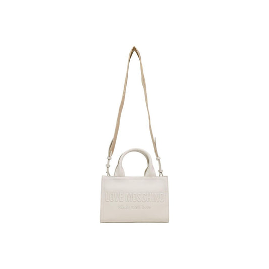 Love Moschino Beige Polyethylene Handbag Curated Luxury Accessories by Orvyn