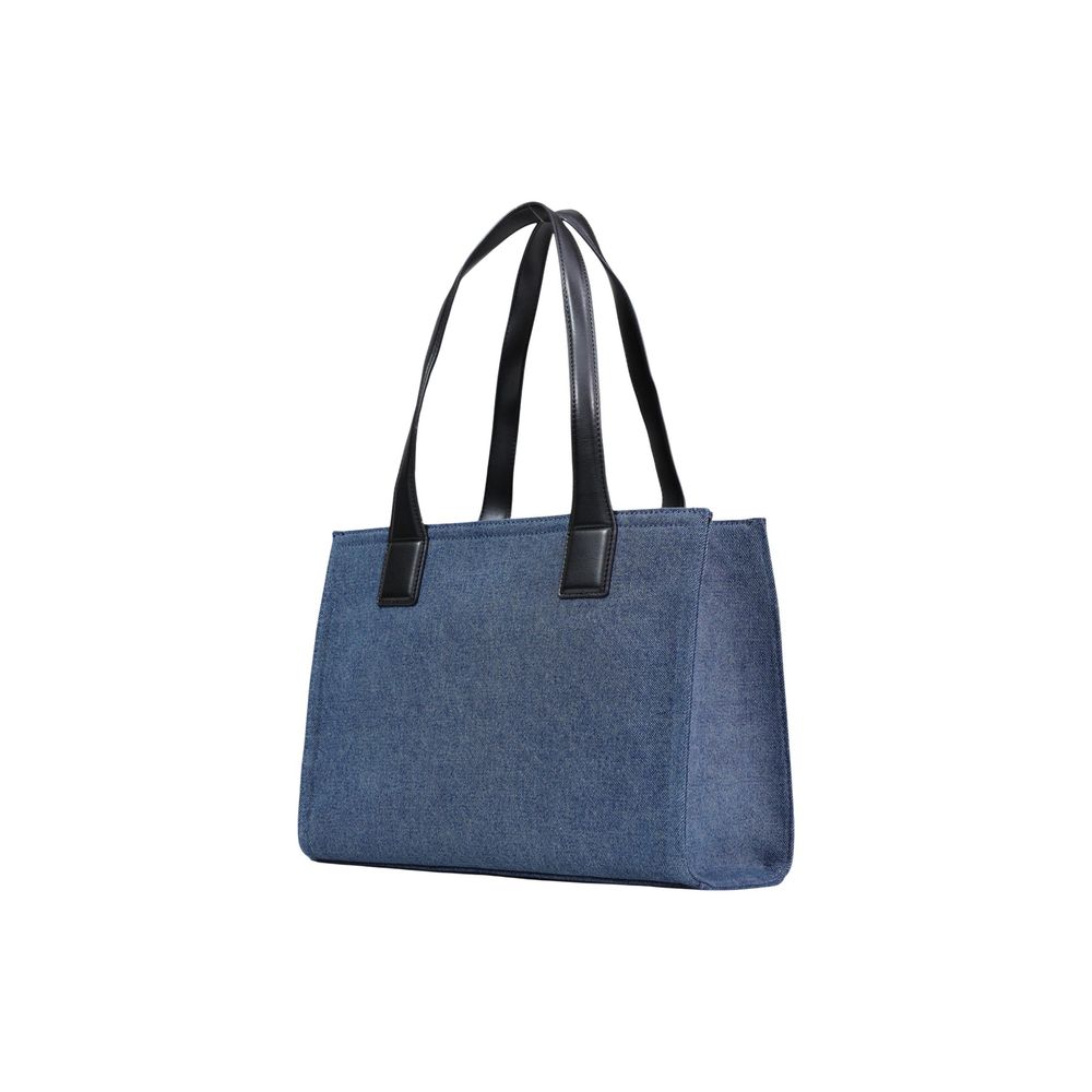 Love Moschino Blue Cotton Handbag Curated Luxury Accessories by Orvyn