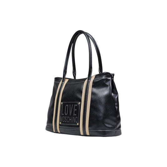 Love Moschino Black Polyethylene Handbag Curated Luxury Accessories by Orvyn