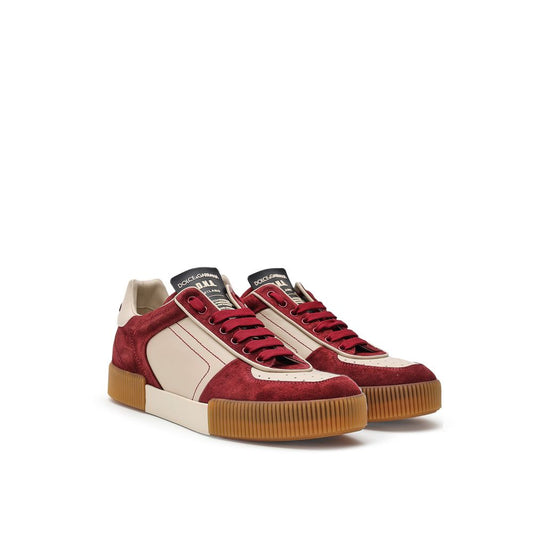 Dolce & Gabbana Blue Leather Low Top Sneakers Curated Luxury Accessories by Orvyn