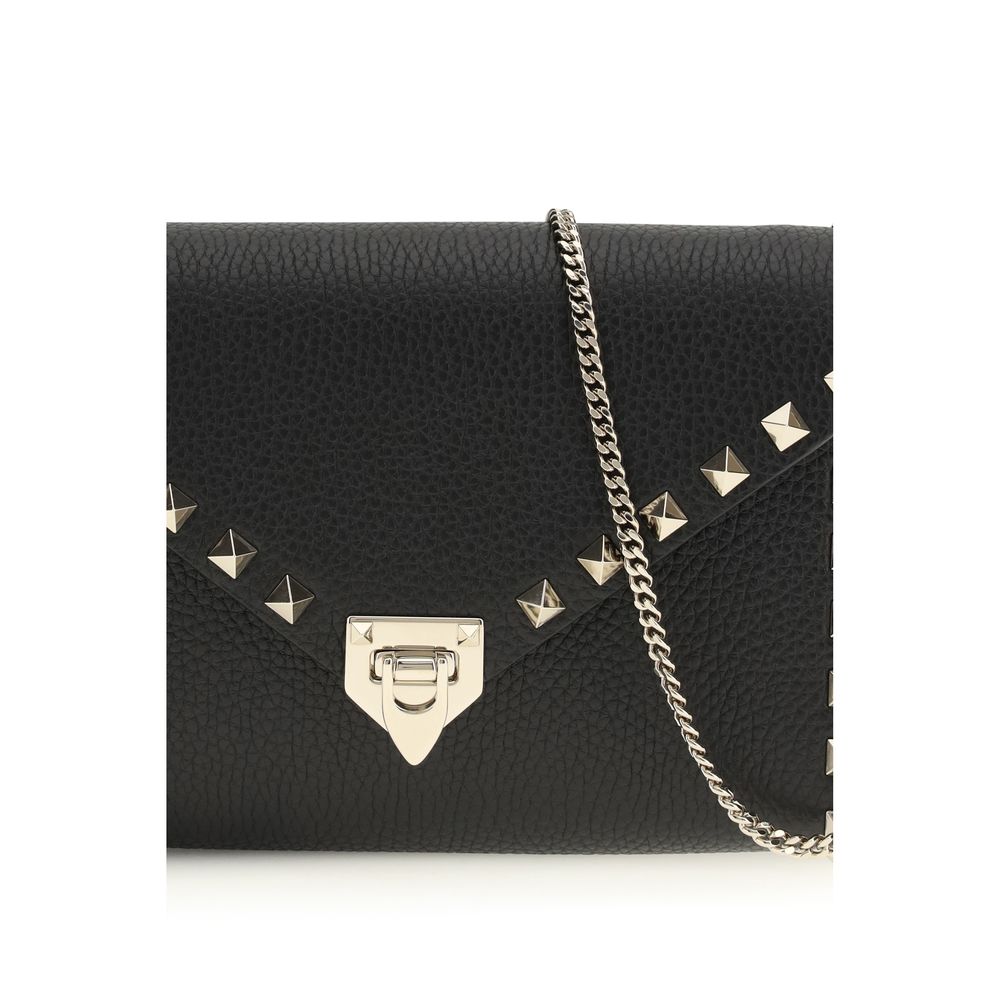 Valentino Garavani Black Calf Leather Bos Taurus Wallet Curated Luxury Accessories by Orvyn