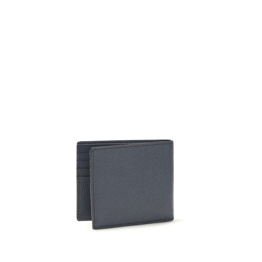 Valentino Garavani Blue Calf Leather Bos Taurus Wallet Curated Luxury Accessories by Orvyn
