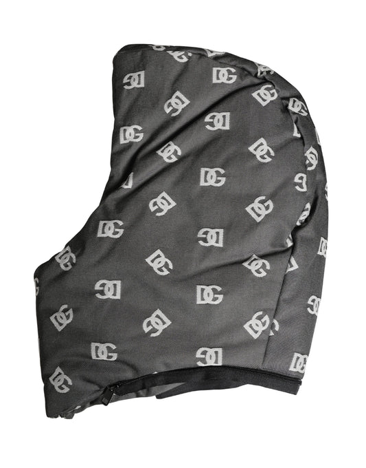 Dolce & Gabbana Black Logo Print Whole Head Wrap Capello Hat Curated Luxury Accessories by Orvyn
