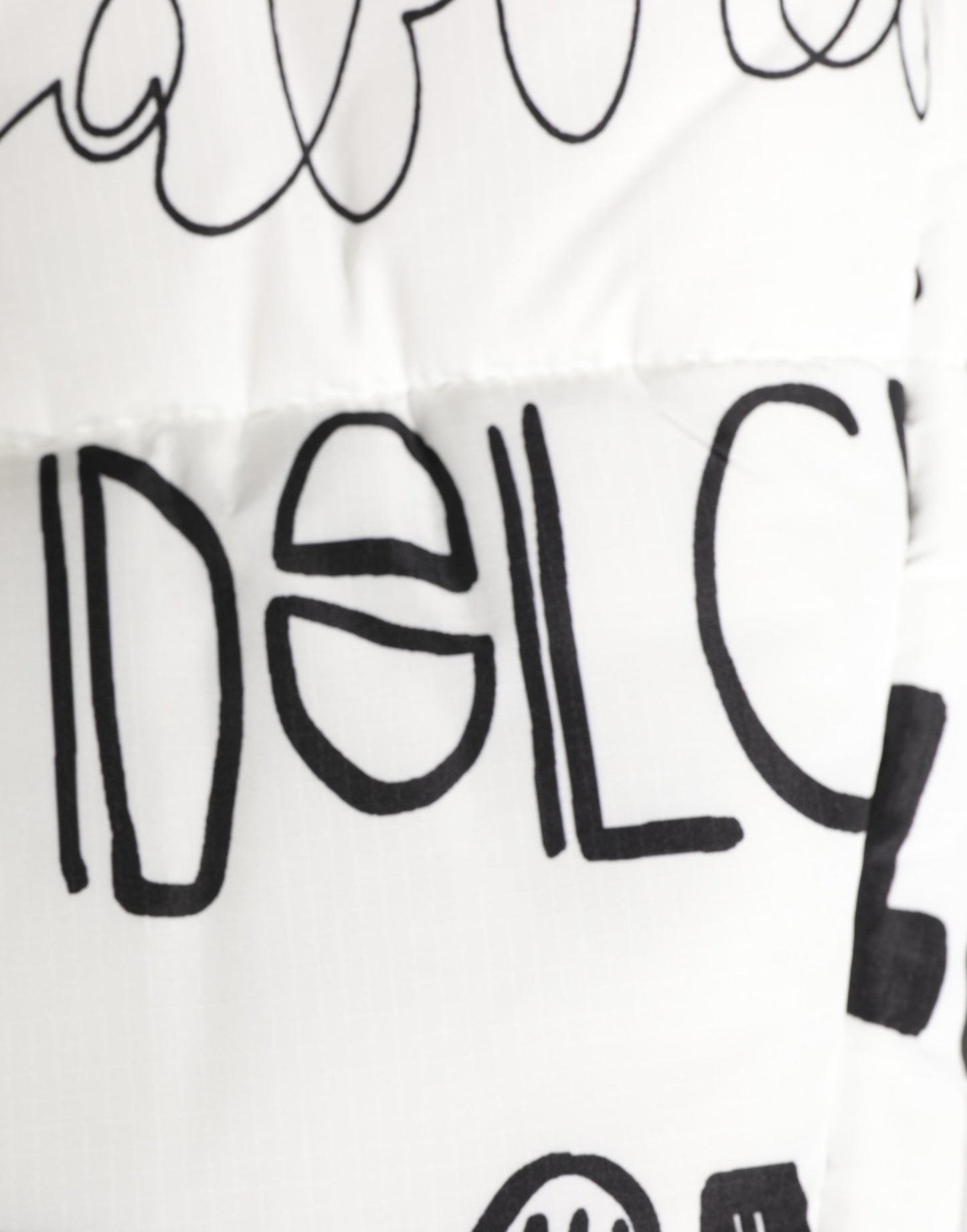 Dolce & Gabbana White Logo Print Whole Head Wrap Capello Hat Curated Luxury Accessories by Orvyn