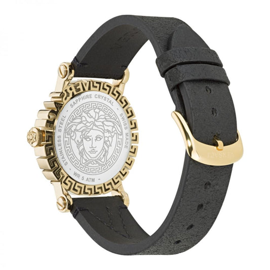 Versace Black Fur Dress Watch Curated Luxury Accessories by Orvyn