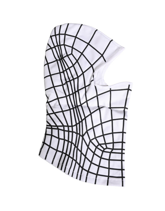 Dolce & Gabbana Men White Stripes Nylon Ski Mask Balaclava Hat Curated Luxury Accessories by Orvyn