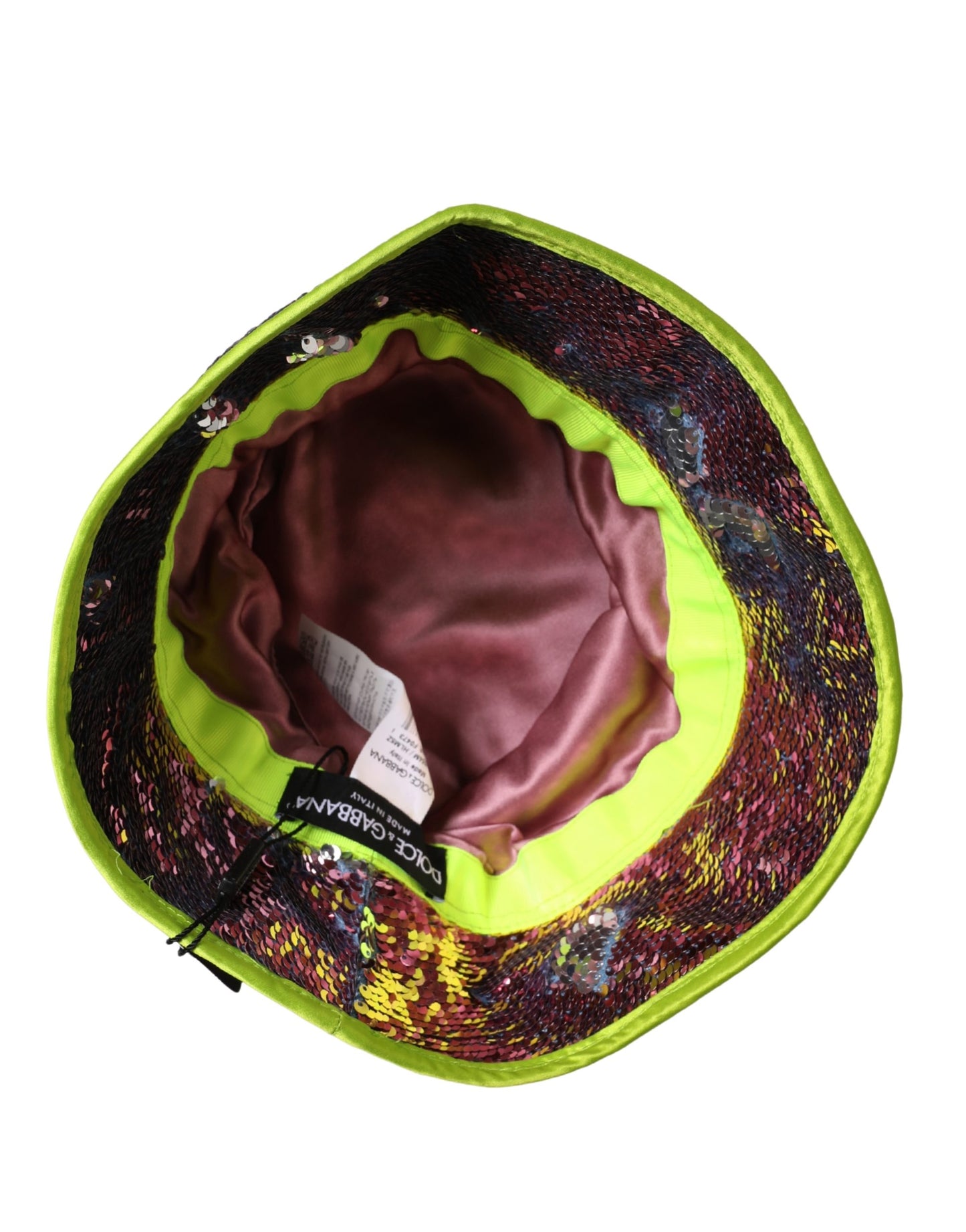 Dolce & Gabbana Men Purple Sequined Bucket Fisherman Capello Hat Curated Luxury Accessories by Orvyn