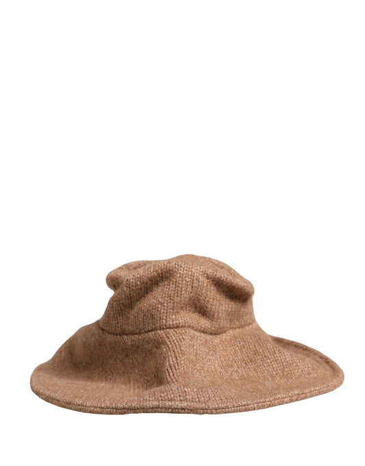 Dolce & Gabbana Brown Llama Wool Women Knitted Capello Hat Curated Luxury Accessories by Orvyn