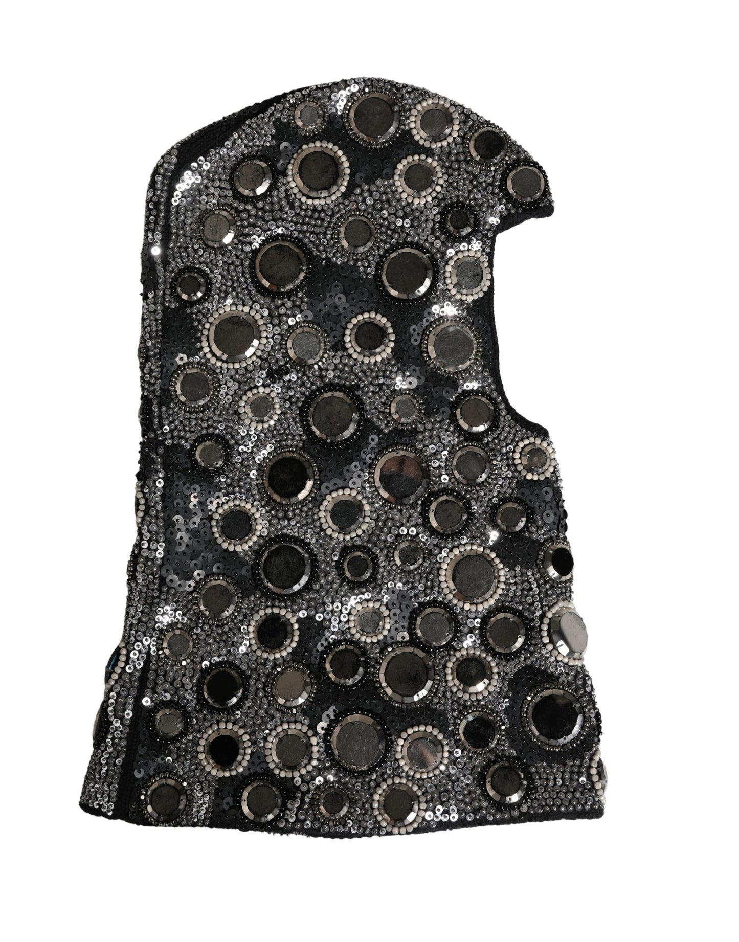 Dolce & Gabbana Black Wool Crystal Embellished Balaclava Hat Curated Luxury Accessories by Orvyn