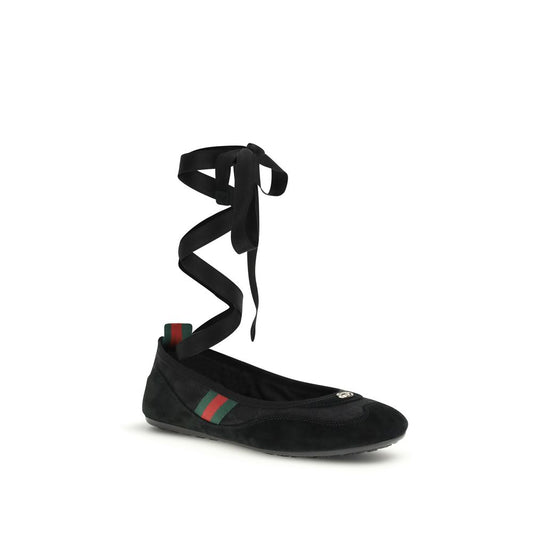 Gucci Black Fabric Ballet Flats Curated Luxury Accessories by Orvyn