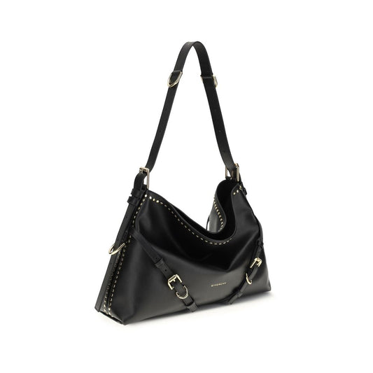 Givenchy Black Large Voyou Shoulder Bag In Shiny Leather Bags schwarz