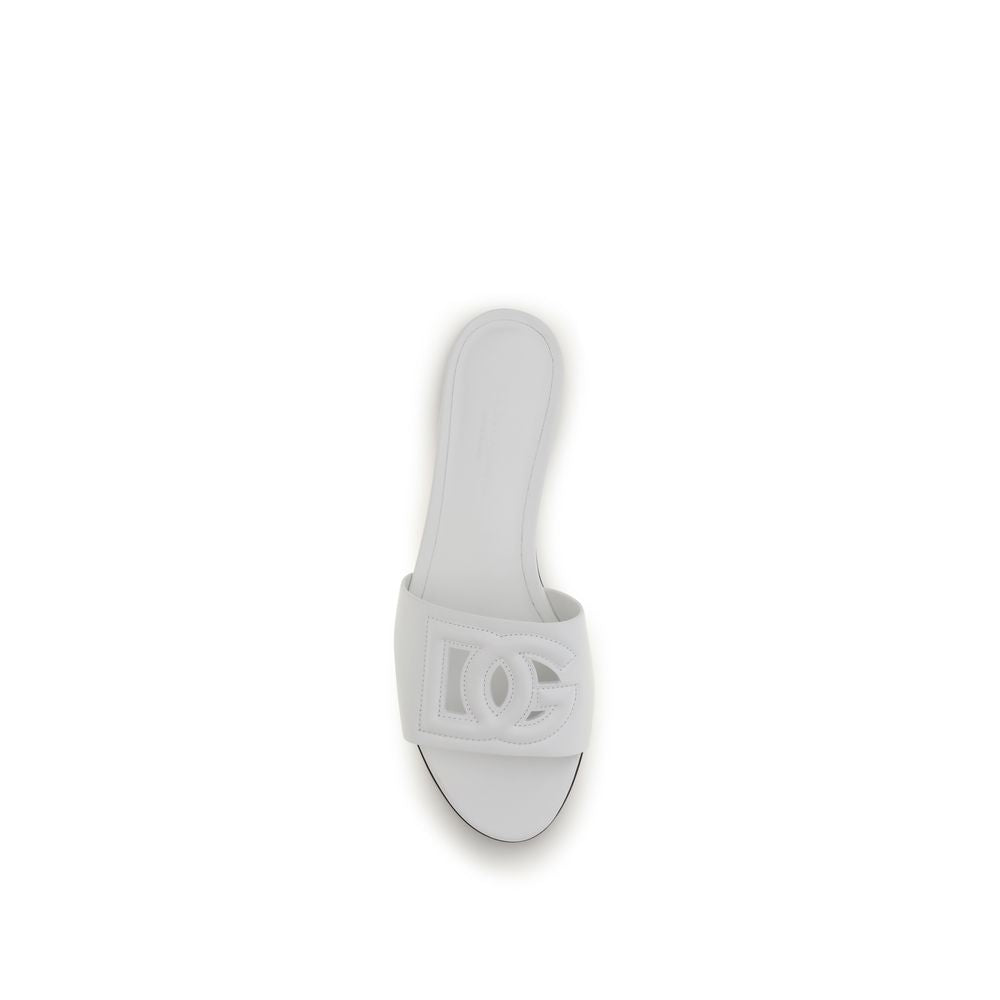 Dolce & Gabbana White Calf Leather Bos Taurus Sandals Curated Luxury Accessories by Orvyn
