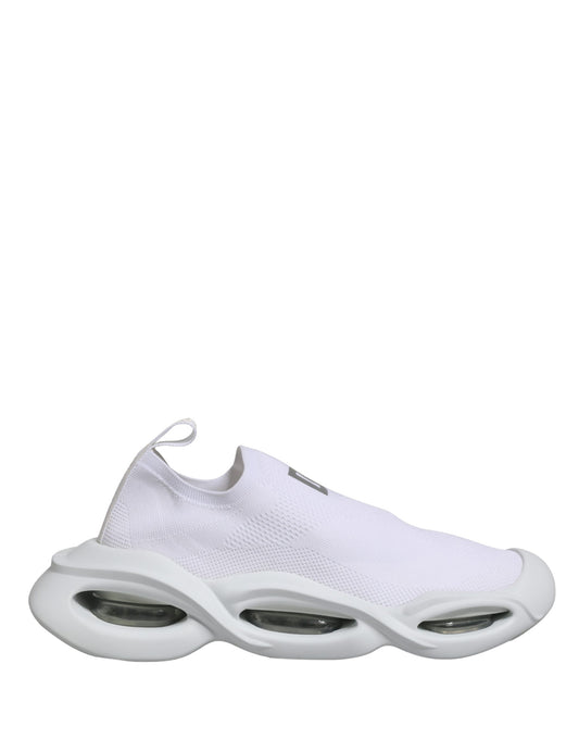 Dolce & Gabbana White Slip On Wave Low Top Sneakers Shoes Curated Luxury Accessories by Orvyn