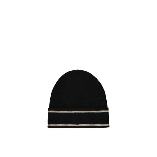 Balmain Black Merino Wool Beanie Curated Luxury Accessories by Orvyn