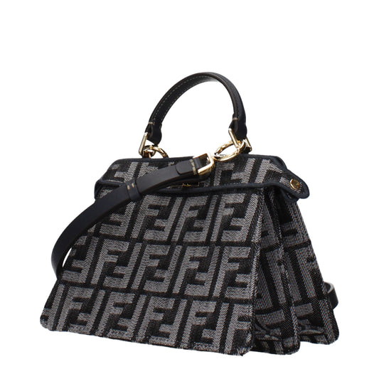 Fendi Peekaboo ISeeU Petite Black FF Jacquard Bag