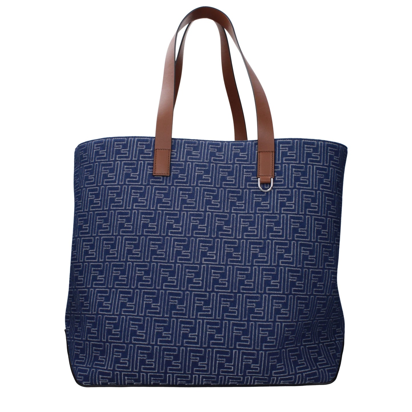Fendi FF Jacquard Denim-Effect Blue Fabric Tote Bag curated by orvyn luxury accessories